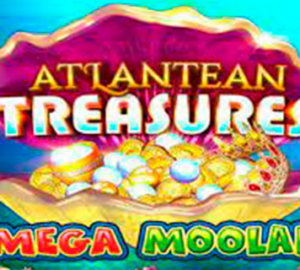 logo atlantean treasures mega moolah neon valley studios