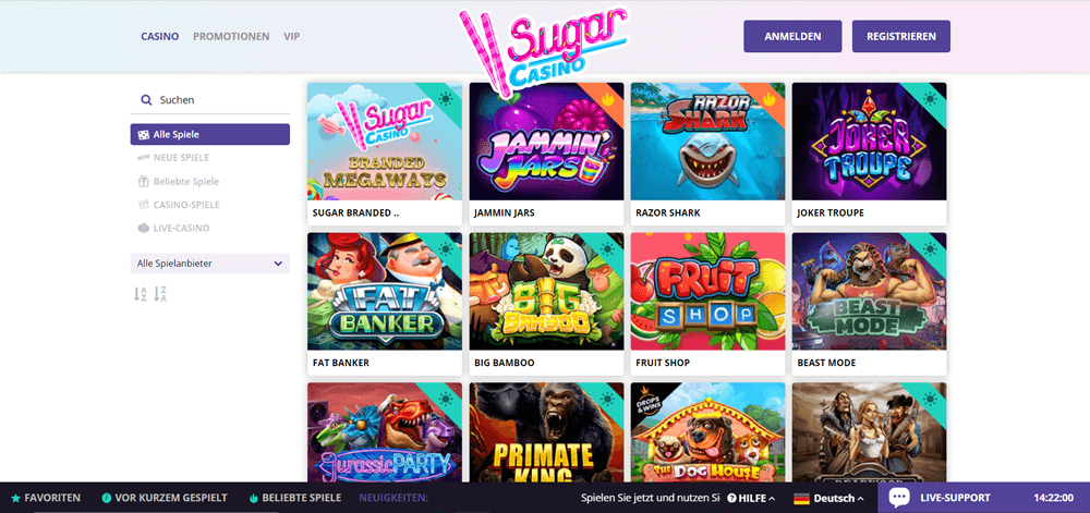 Sugar Casino Spiele