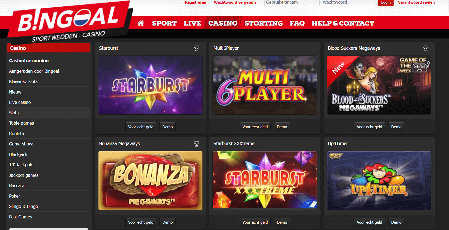 Bingoal casino slots