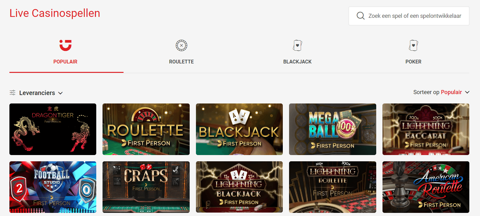 Live casinospelen circus casino online