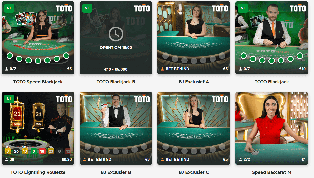Tafelspelen Toto casino