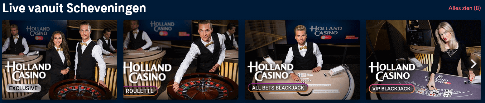 Holland Casino online Tafelspellen