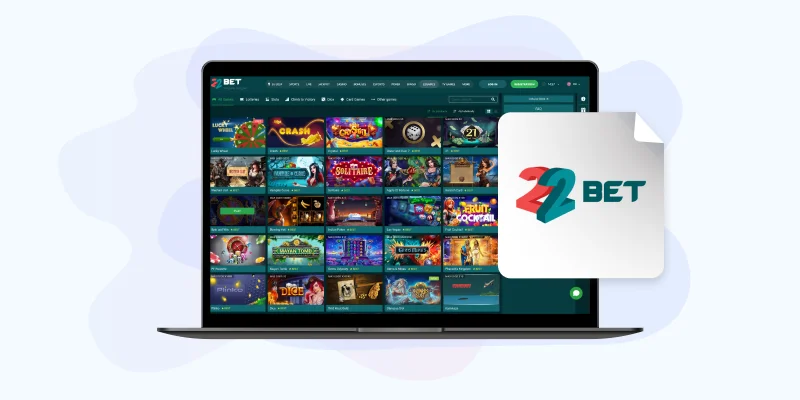 22Bet - Best Android Mobile App Real Money Online Casino in New Zealand 22Bet Real Money Online Casino Lobby Screenshot
