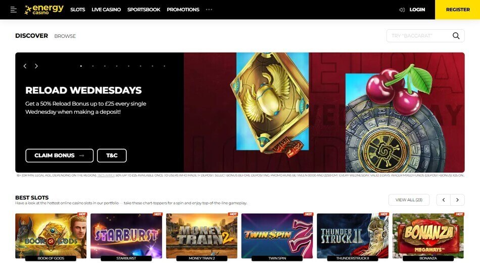 energy casino website