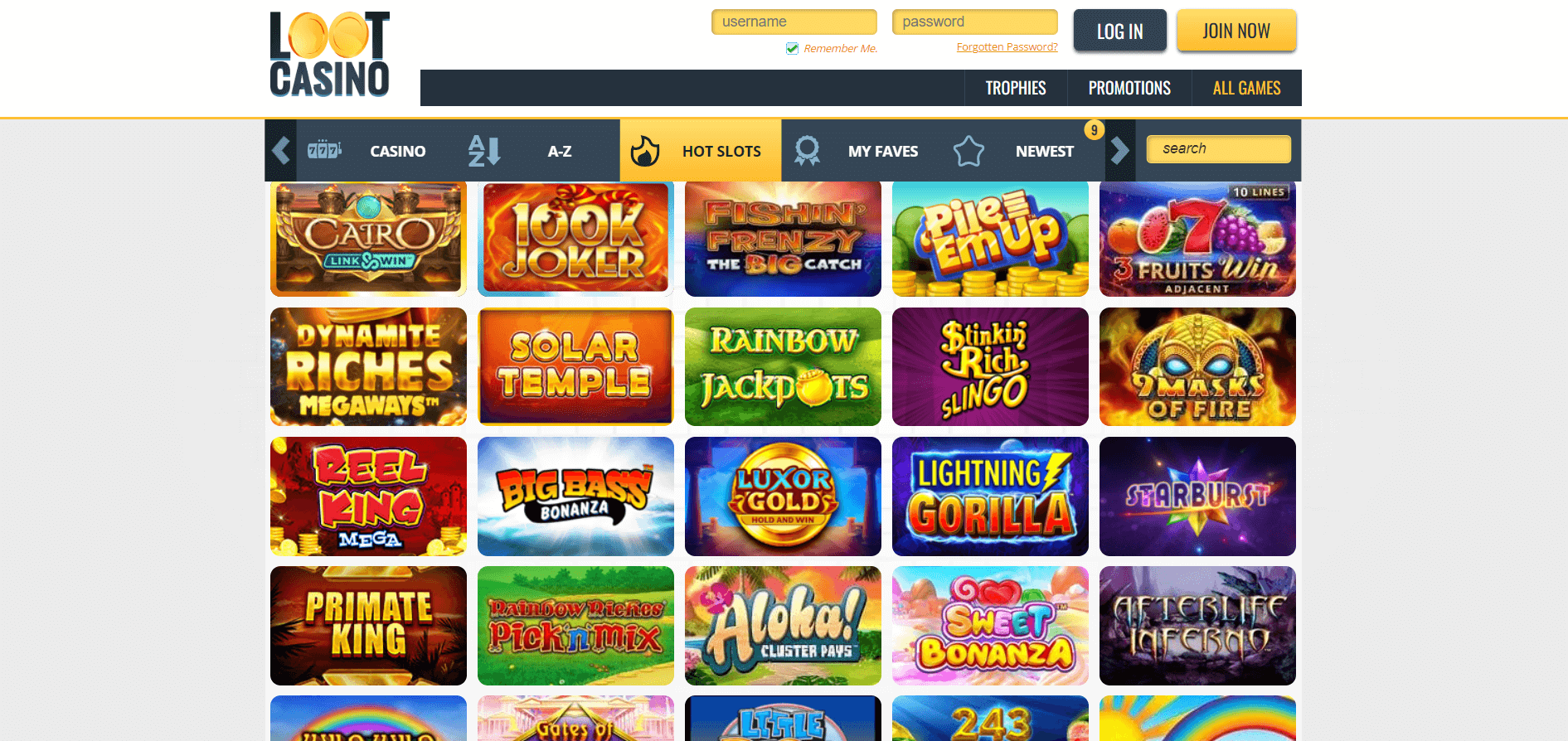 Loot Casino games