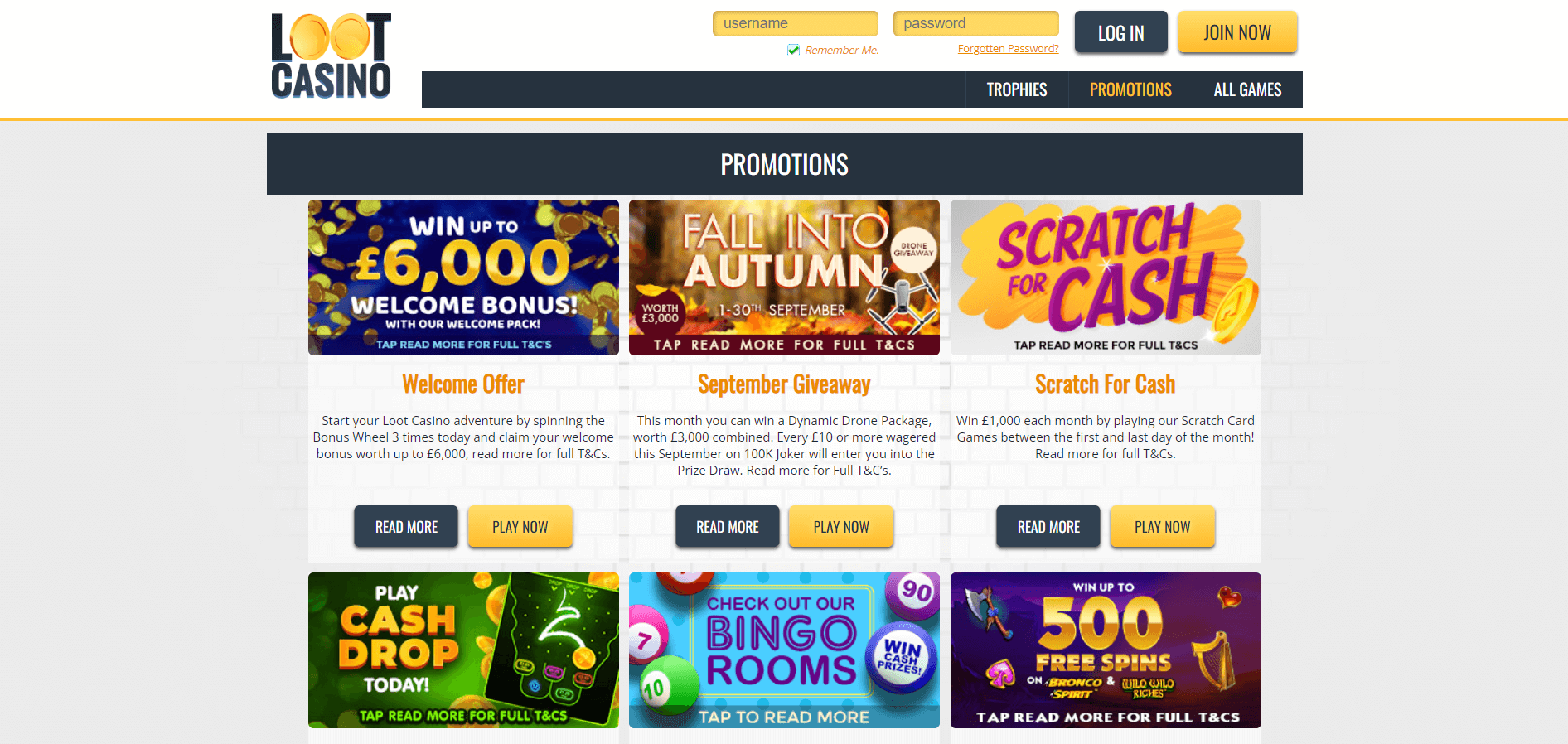 Loo Casino promotions