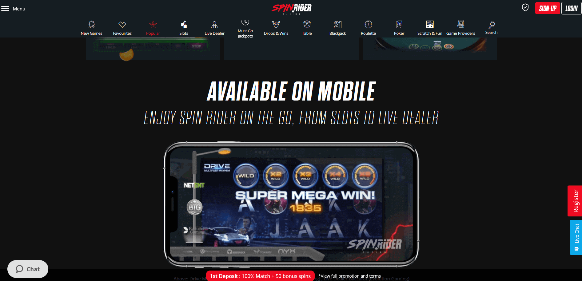 Spin Rider casino mobile compatibility